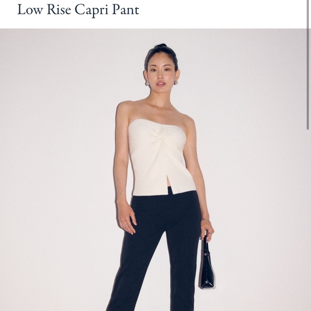 BNWT black low rise capri pants A&F 27L
